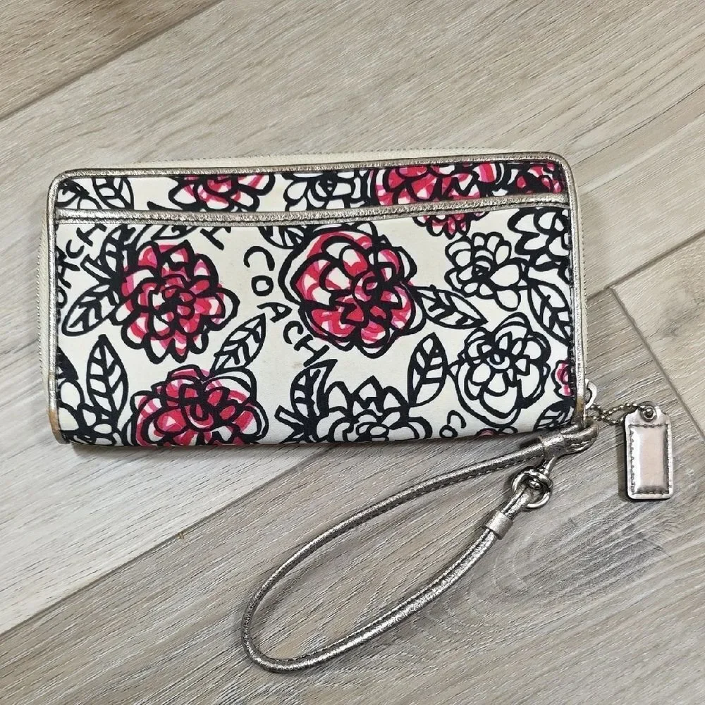 Coach Poppy Glam Tote With Matching Zip-Around Wallet - Picture 14 of 15